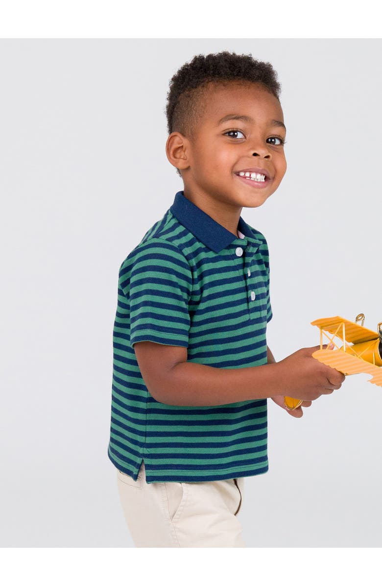 RuffleButts Boys Pique Short Sleeve Polo Shirt, Alternate, color, 