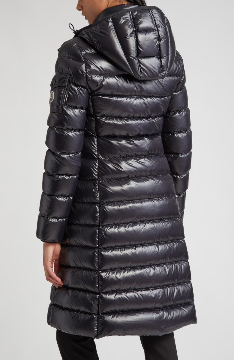 Moncler Moka Quilted Down Long Parka, Alternate, color, Black