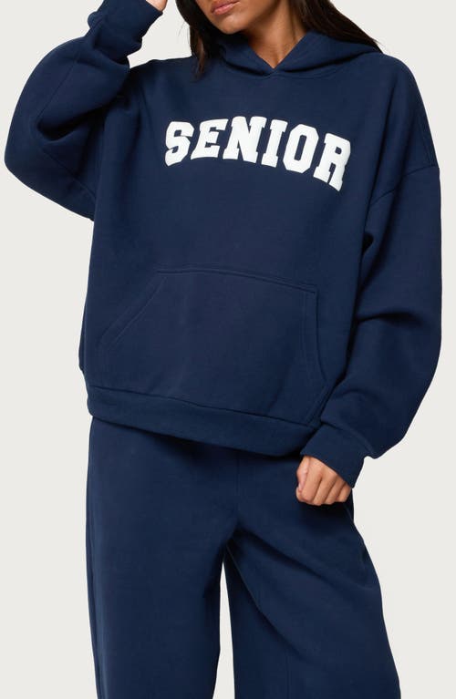 Edikted Senior Oversized Hoodie In Blue