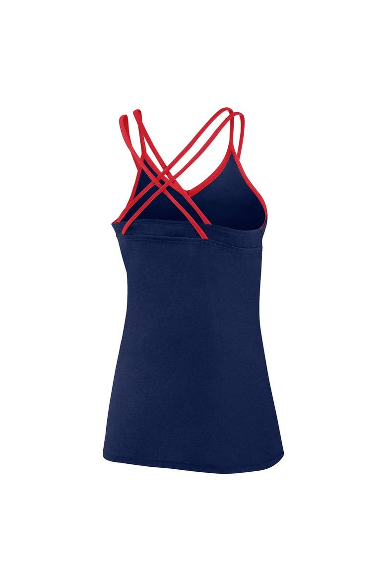 Women's Fanatics Branded Navy Boston Red Sox Barrel It Up Cross Back V-Neck Tank Top, Alternate, color, Navy