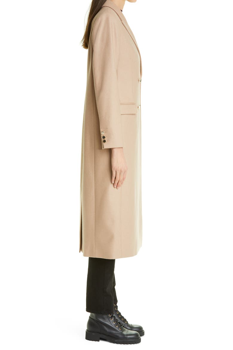 Yecara Double Breasted Wool Blend Coat, Alternate, color, CAMEL