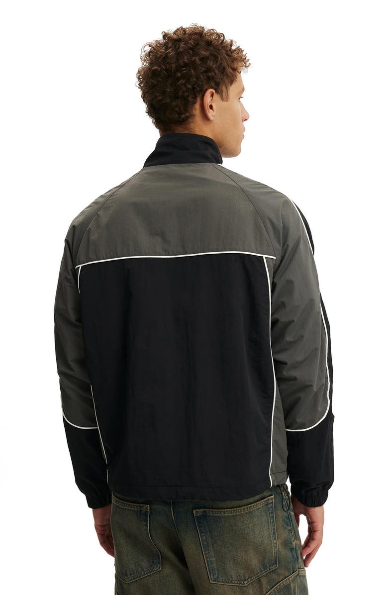 Cotton On Men's Panelled Spray Jacket, Alternate, color, Black  Grey