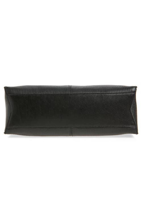 Anya Hindmarch Small Mortimer Eyelet Chain Crosshatch Leather Tote In Black