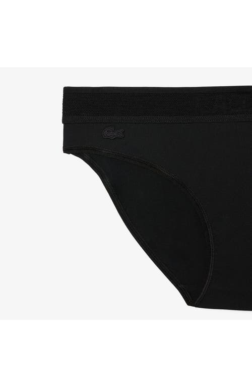 Lacoste Solid Briefs In Black