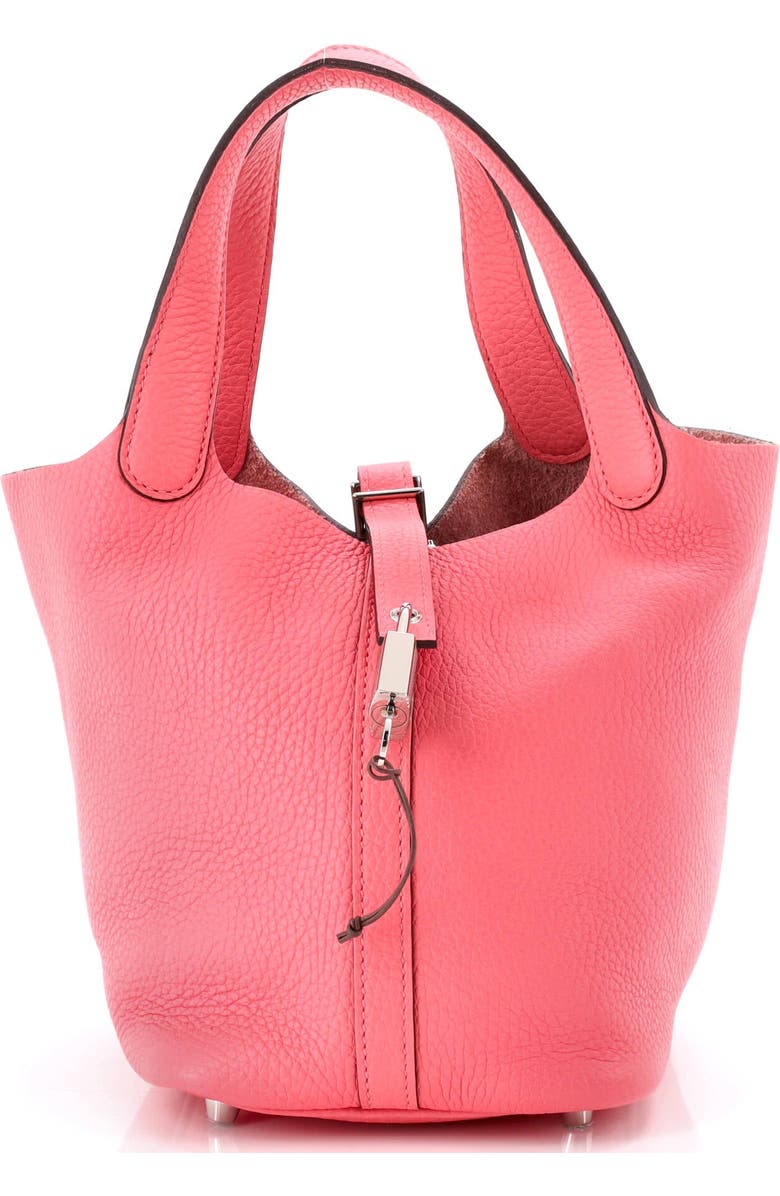 Pre-Owned Hermes Picotin Lock Bag Clemence PM, Main, color, Rose Azalee