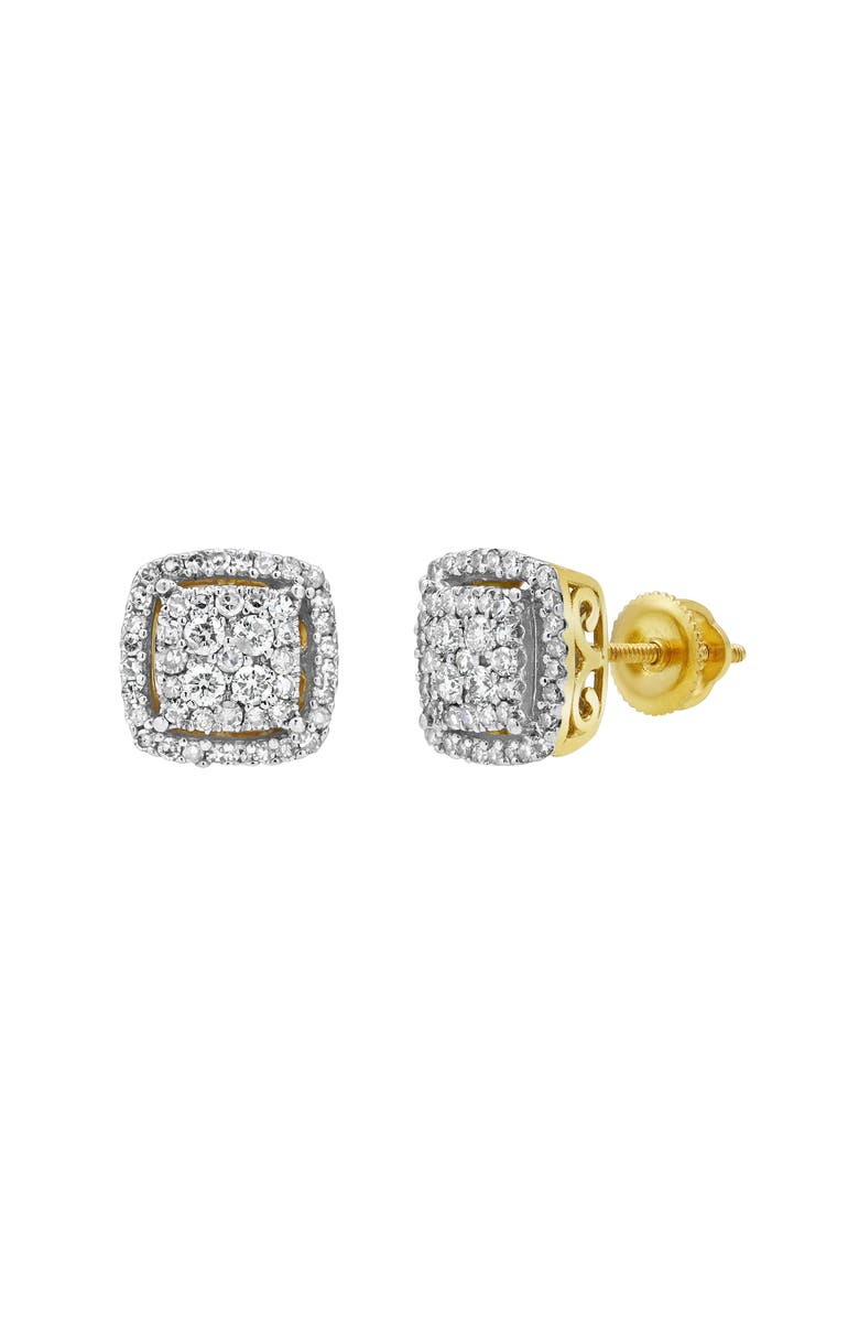 LuvMyJewelry Ballroom Bliss 14K Yellow Gold Diamond Stud Earrings - 0.49ct., Main, color, 