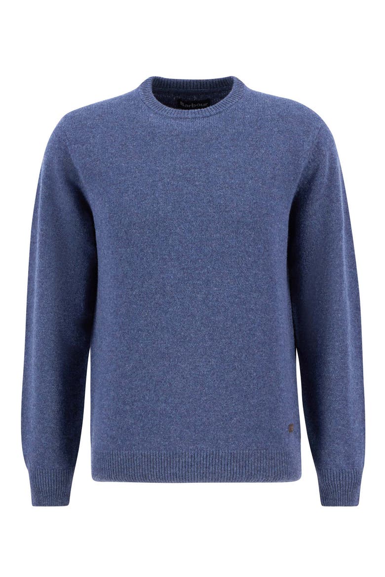 Essential Patch Wool Crewneck Sweater, Main, color, DARK INDIGO