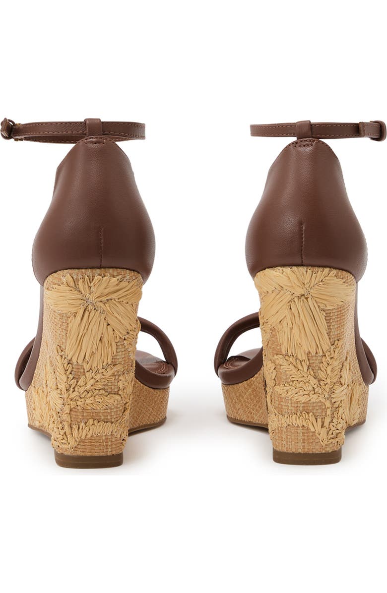 Reiss Hazel Ankle Strap Platform Wedge Sandal, Alternate, color, Tan