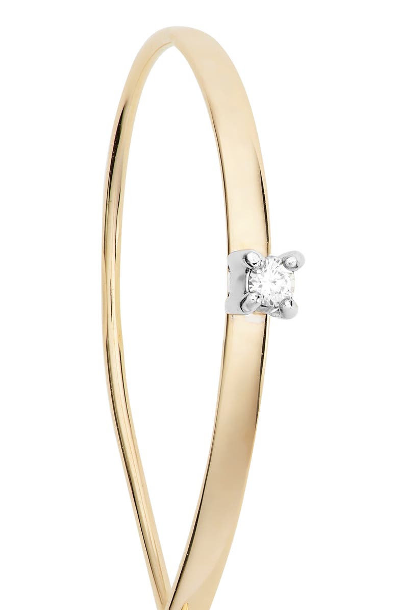 LANA Jewelry Solo Mini Upside Down Diamond Hoop Earrings, Alternate, color,