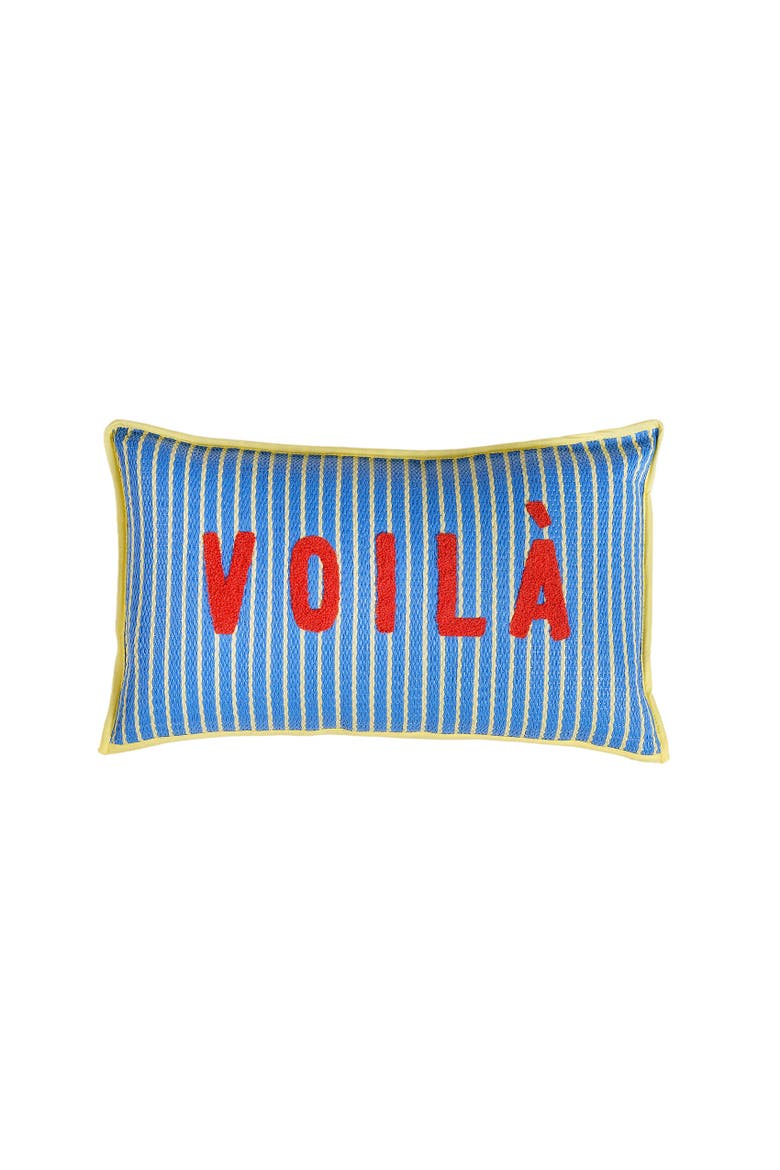 Rajpath Embroidery Polypropylene Cushion 12X20 In, Main, color, Blue