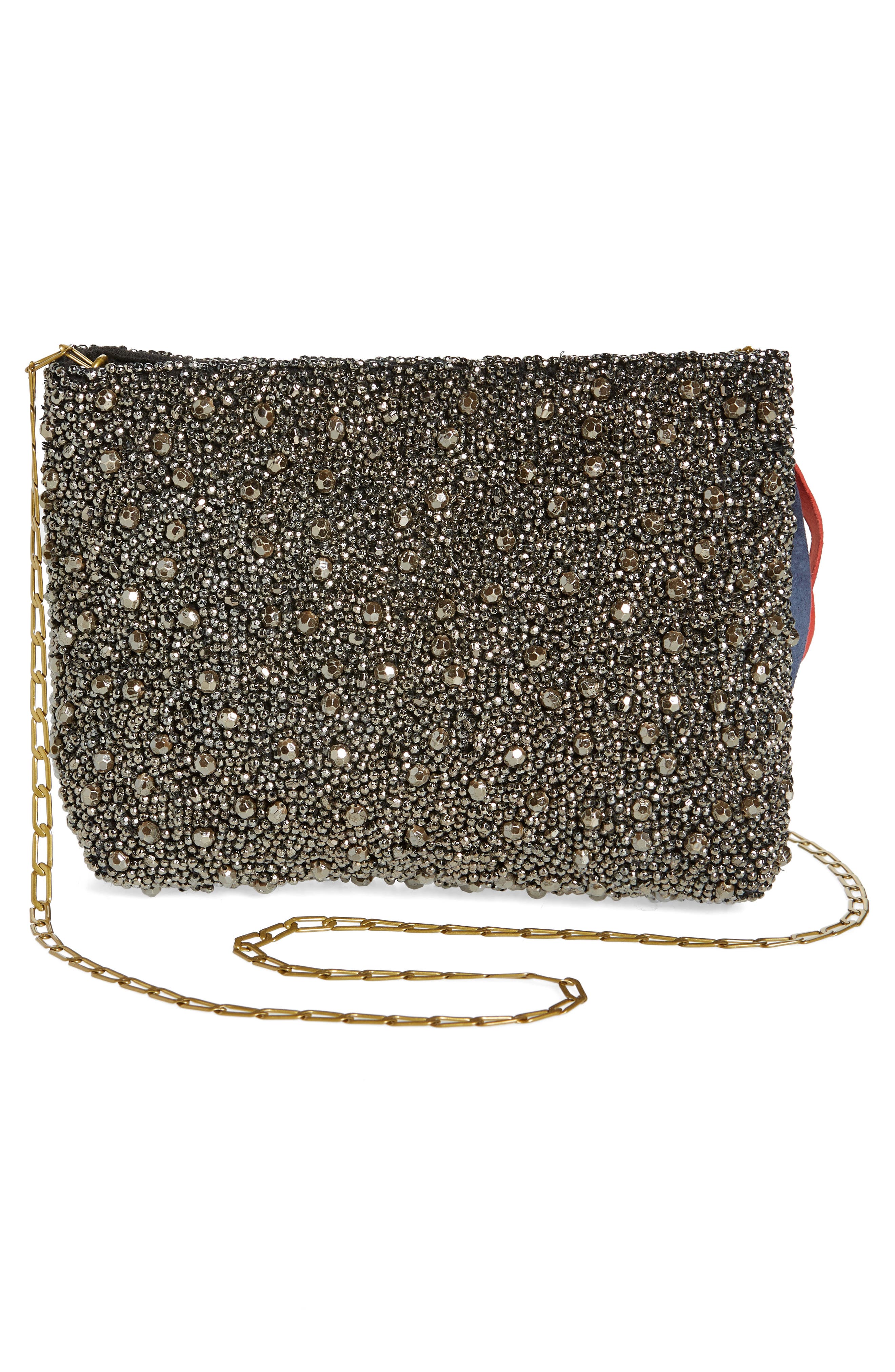 Clare V. Estelle Glitter Clutch, Alternate, color, 