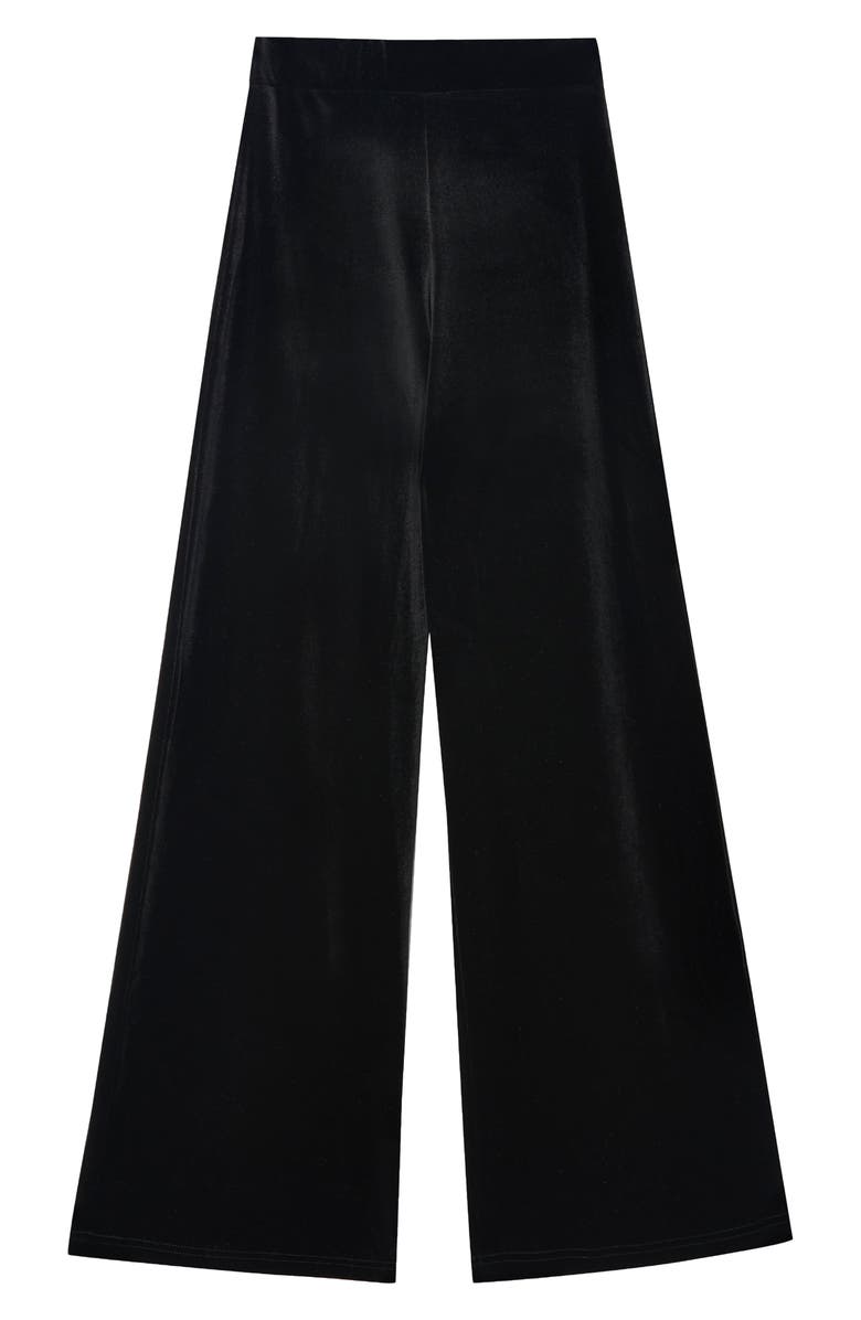 Topshop Wide Leg Velour Pants, Alternate, color,