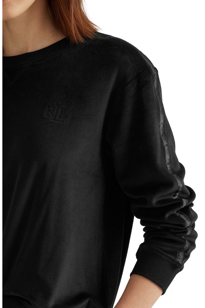 Velour Pajamas, Alternate, color, BLACK