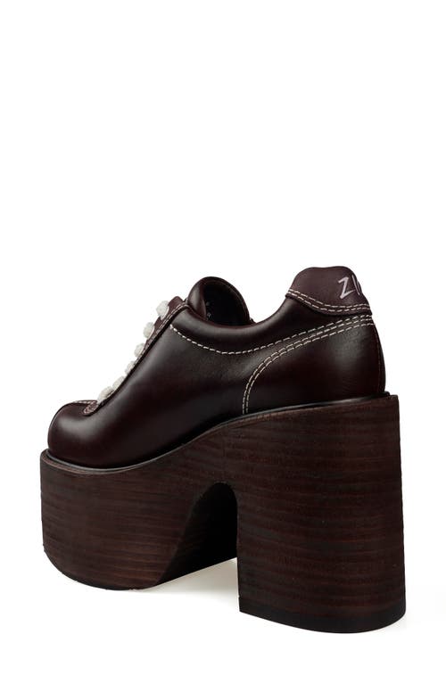 Zigi Shelby Lace-up Platform Shoe In Brown