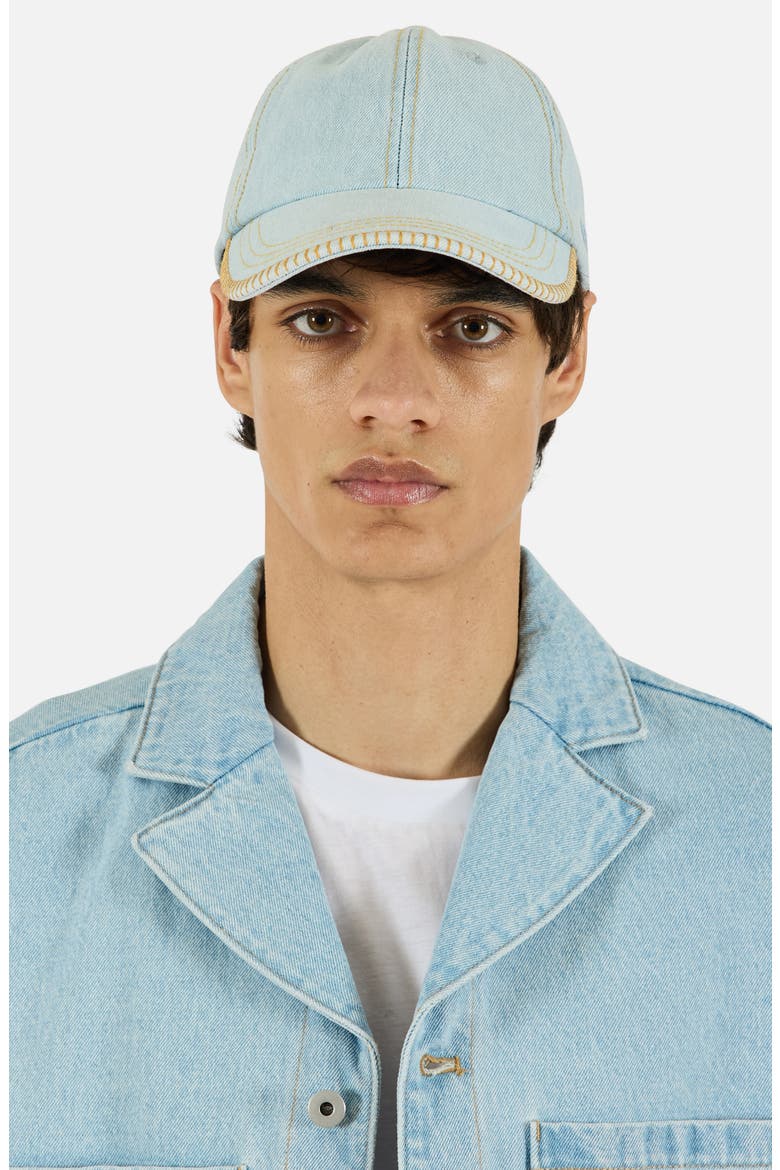 Denim Adjustable Baseball Cap, Alternate, color, LIGHT WASH