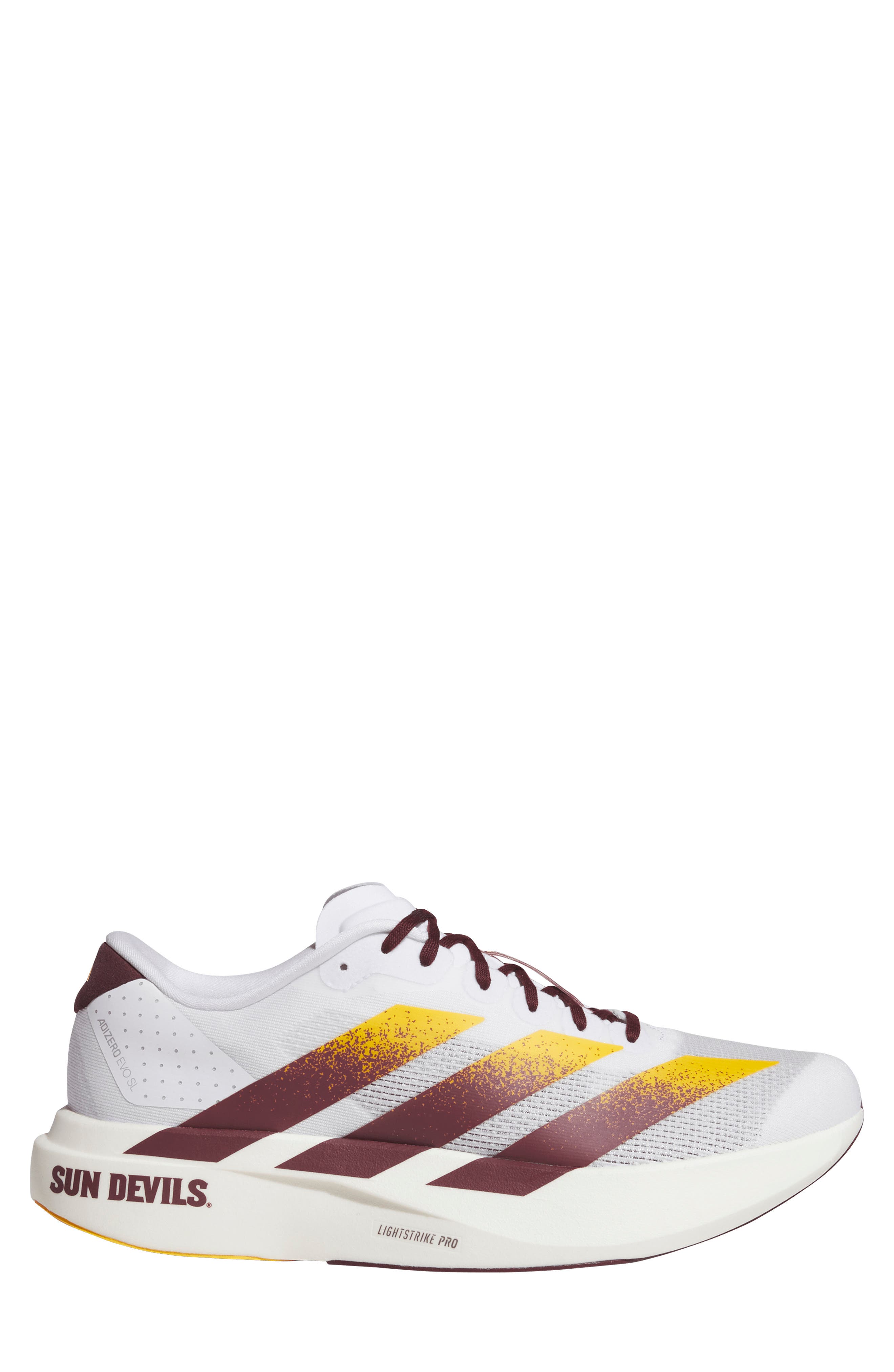 Adizero Evo SL Running Shoe, Alternate, color, WHITE