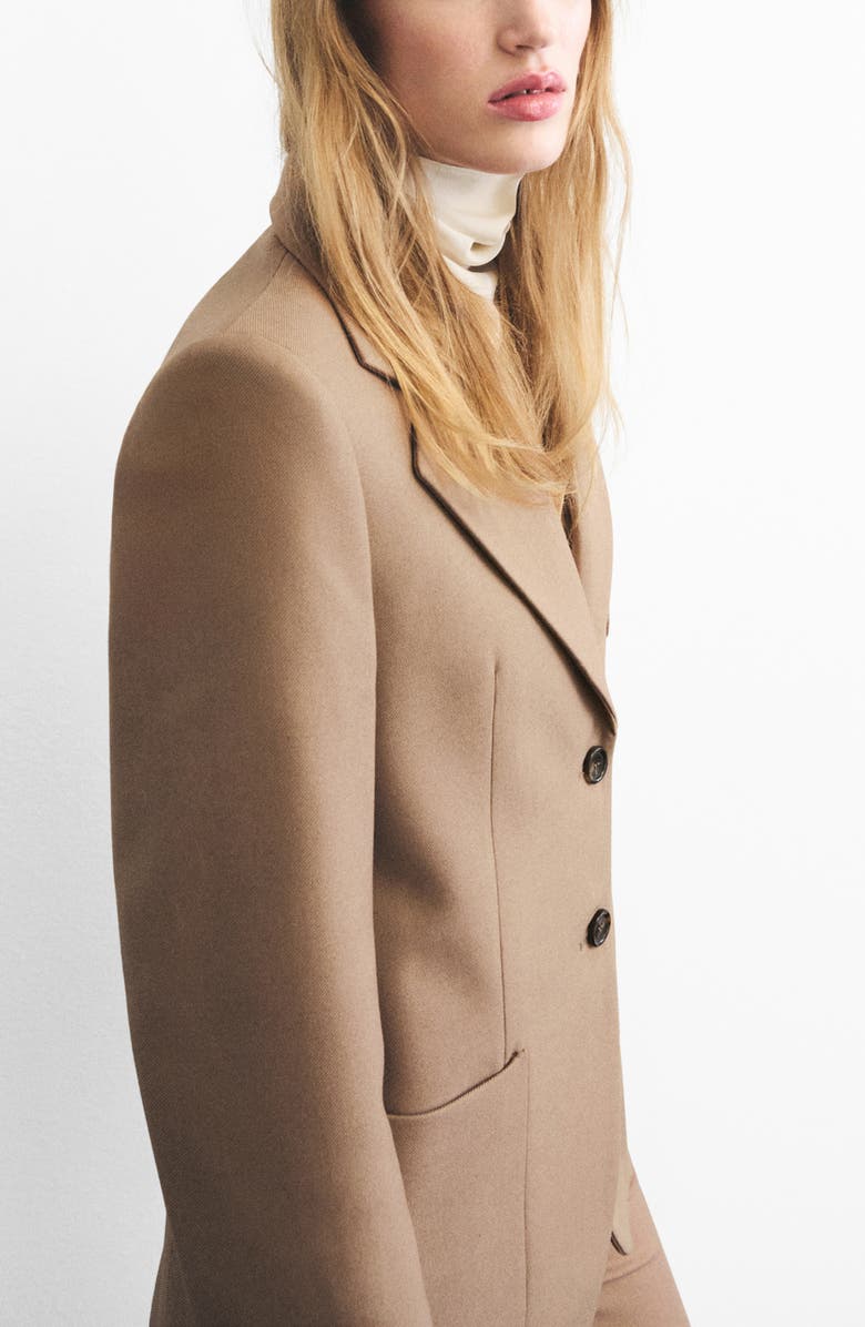 MANGO Natalie Blazer, Alternate, color, Medium Brown