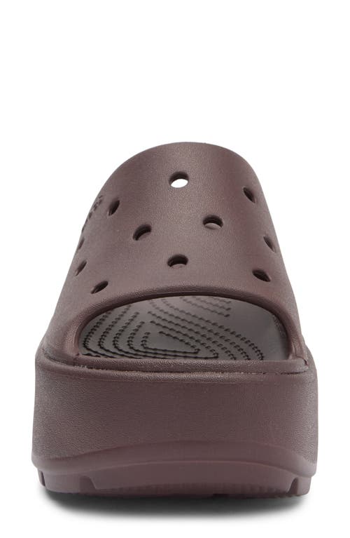 CROCS CROCS STOMP WATER RESISTANT PLATFORM SLIDE SANDAL