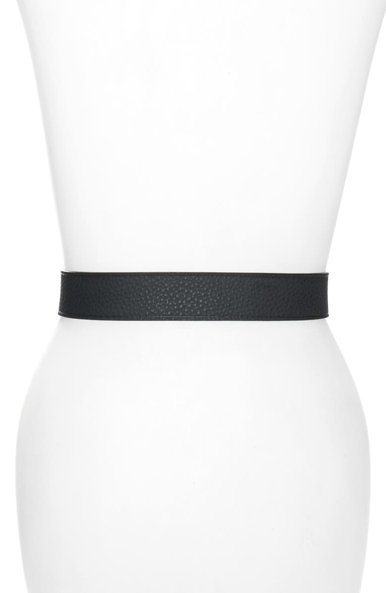 Treasure & Bond Textured Buckle Leather Belt, Alternate, color, 