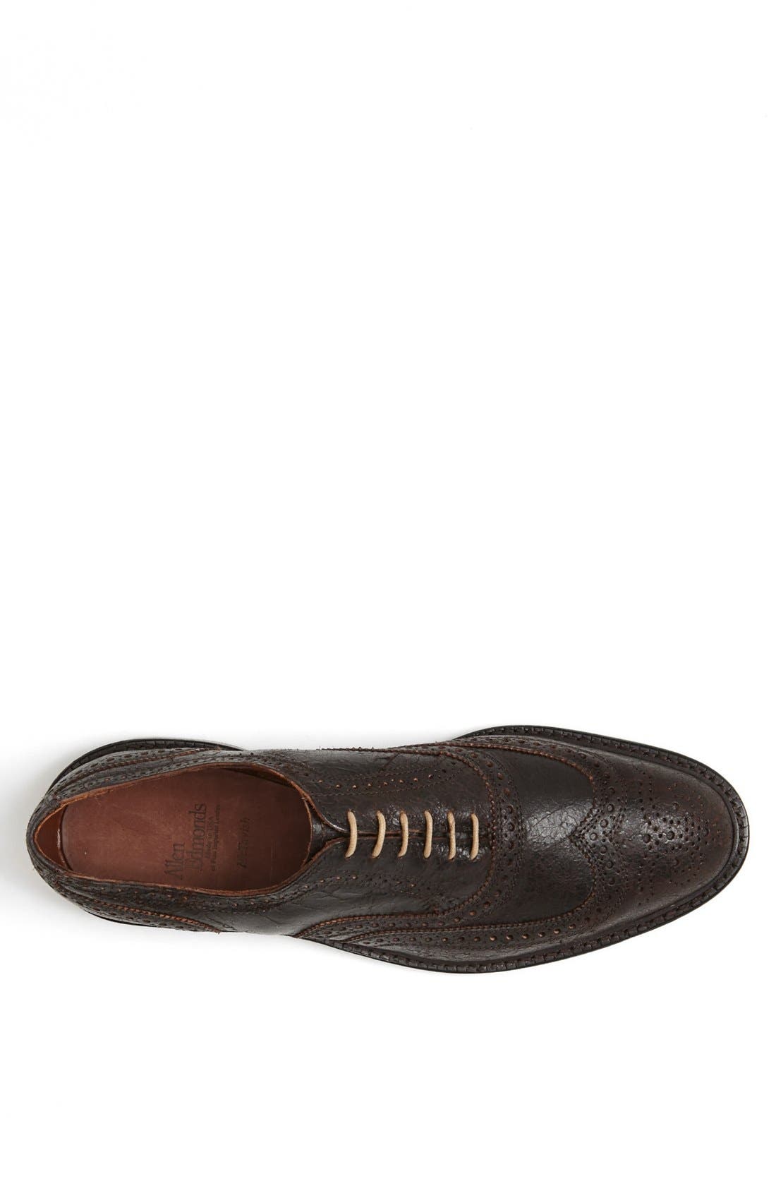 'McTavish' Wingtip, Alternate, color, BROWN CRACKLE LEATHER
