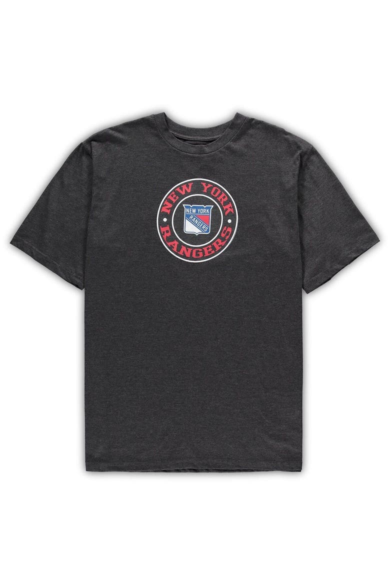 Men's Concepts Sport Blue/Heathered Charcoal New York Rangers Big & Tall T-Shirt & Shorts Sleep Set, Alternate, color, Blue