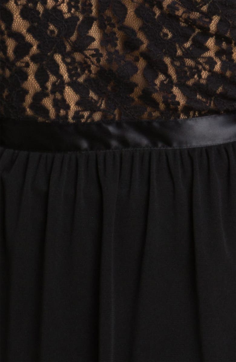 Frenchi <sup>®</sup> Lace Bodice Dress, Alternate, color,