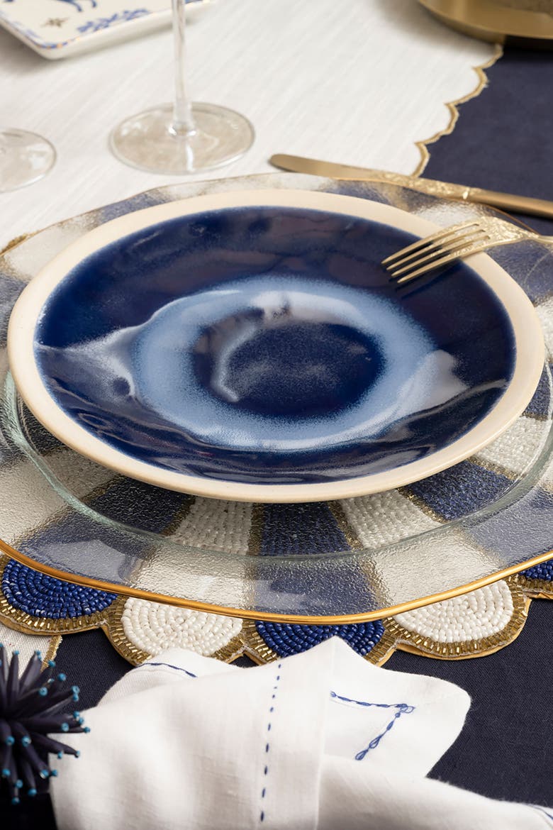 Leiria Stoneware Dessert Plate 9" Set of 4, Alternate, color, Blue