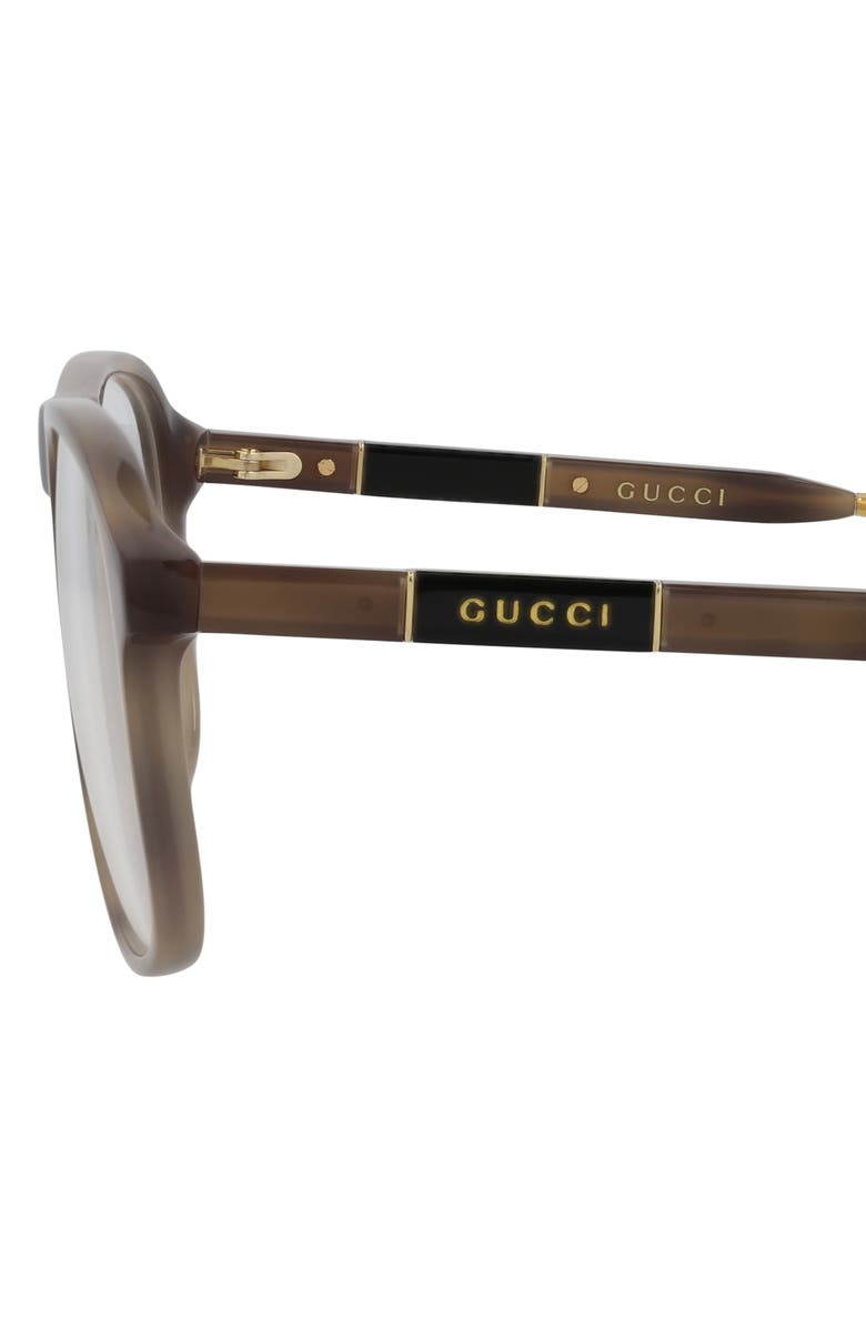 Gucci 55mm Novelty Aviator Optical Glasses, Alternate, color, 