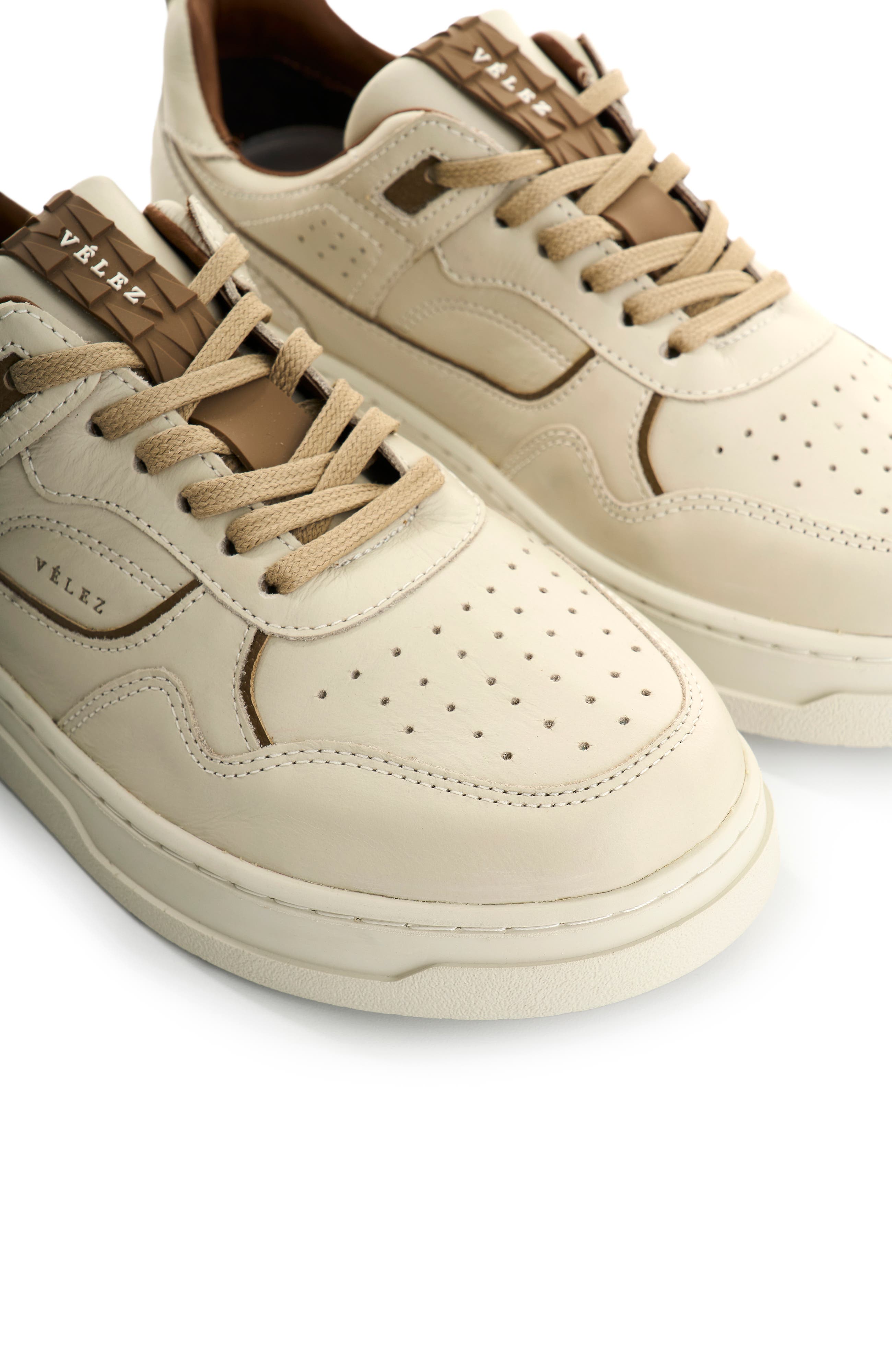 Velez Gomax Leather Sneakers, Alternate, color, Sand
