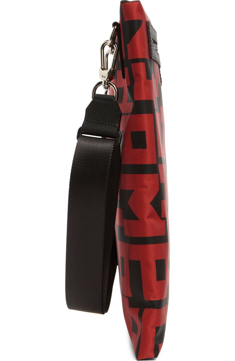 Longchamp Le Pliage Flat Crossbody Bag, Alternate, color, Black/Brick