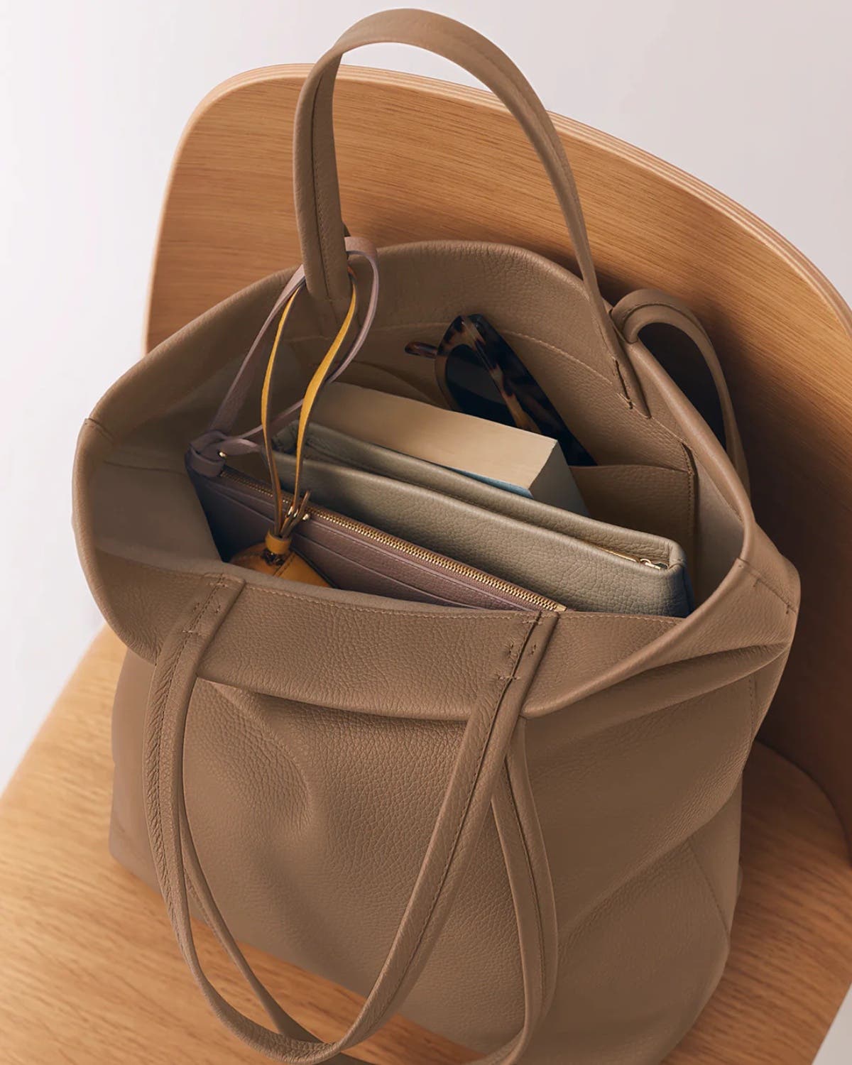 Cuyana Tall Easy Tote, Alternate, color, Cappuccino