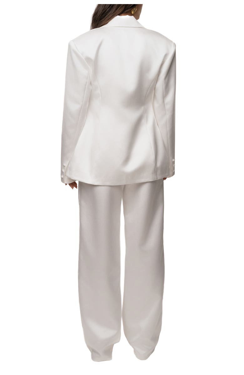 JLUXLABEL Victoria Satin Blazer, Alternate, color, White