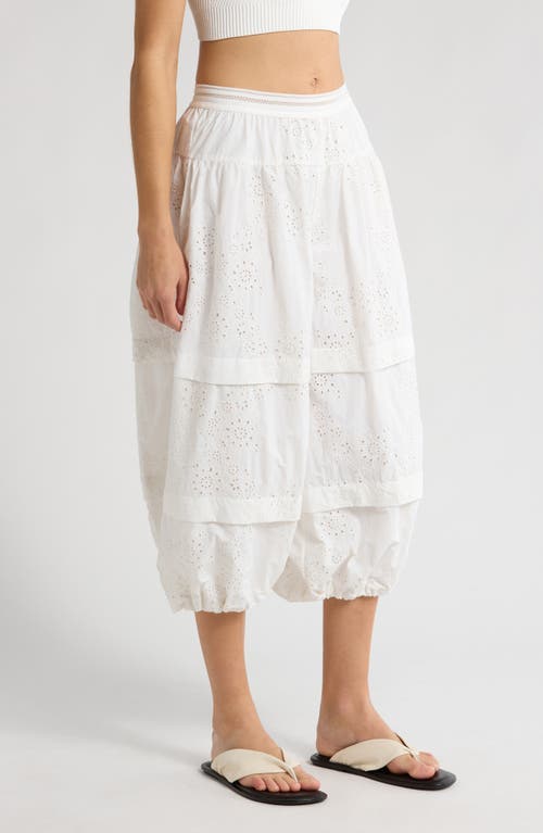 Shop Free People Fp Movement Gonna Love Me Eyelet Crop Joggers In White