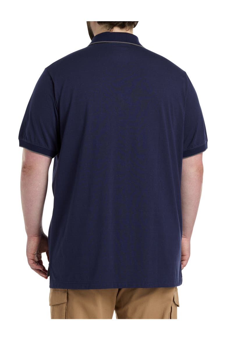 Chest-Striped Polo Shirt, Alternate, color, BLUE GREY