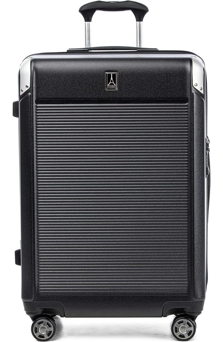 TRAVELPRO Platinum Elite Hardside Expandable Checked- Medium 25-Inch Spinner, Main, color, Shadow Black