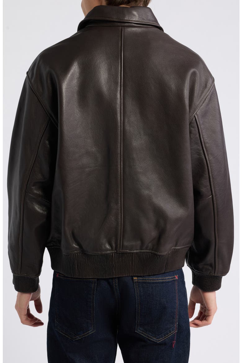 Fitzroy Leather Flight Jacket, Main, color, DARK BROWN