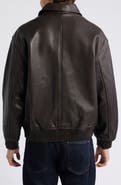 Wax London Fitzroy Leather Flight Jacket