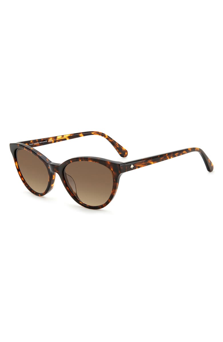 Kate Spade New York adeline 55mm gradient cat eye sunglasses, Alternate, color, Havana / Brown Gradient