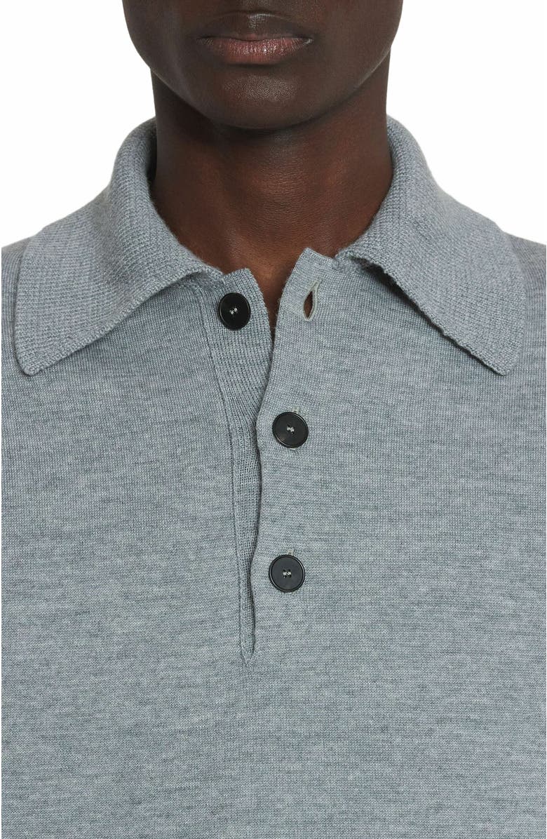 Lanvin Oversized Wool Polo Shirt, Alternate, color, 