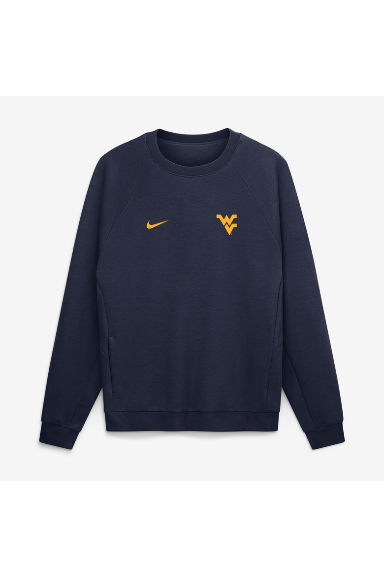 Men's Nike Navy West Virginia Mountaineers Premium Performance Raglan Dri-FIT Sweatshirt, Main, color, Navy