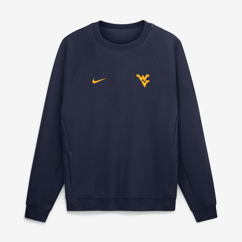 Men's Nike Navy West Virginia Mountaineers Premium Performance Raglan Dri-FIT Sweatshirt