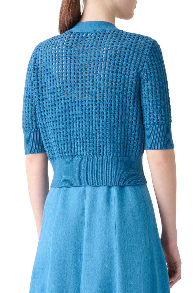 Chunky Mesh Cardigan, Alternate, color, MEDIUM BLUE