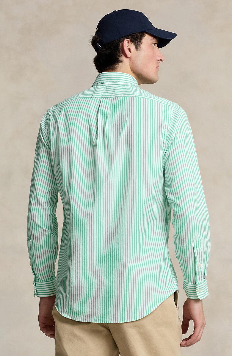 Polo Ralph Lauren Stripe Stretch Cotton Oxford Button-Down Shirt, Alternate, color, 