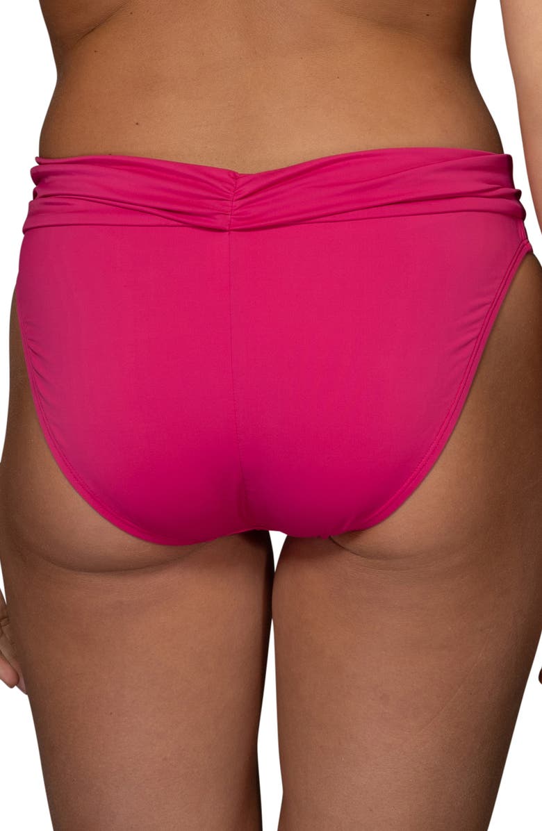 JANTZEN Julie Hipster Bikini Bottoms, Alternate, color, Fuchsia