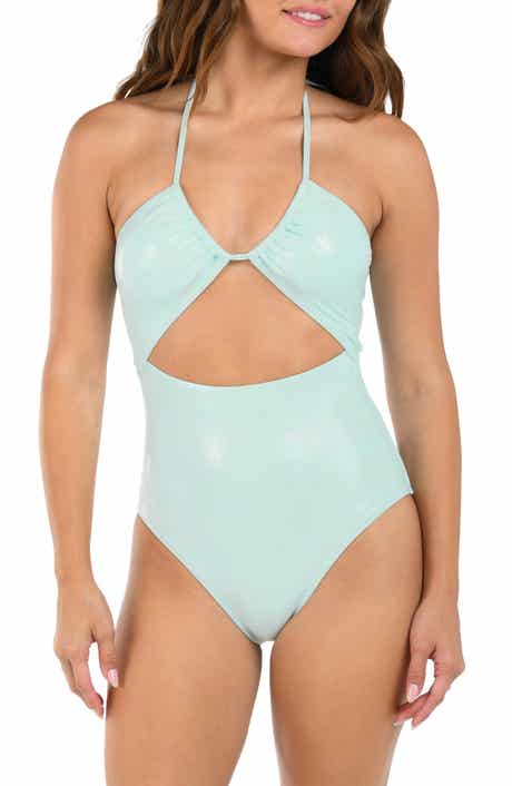 Citrus Iridescent Cutout One-Piece Swimsuit