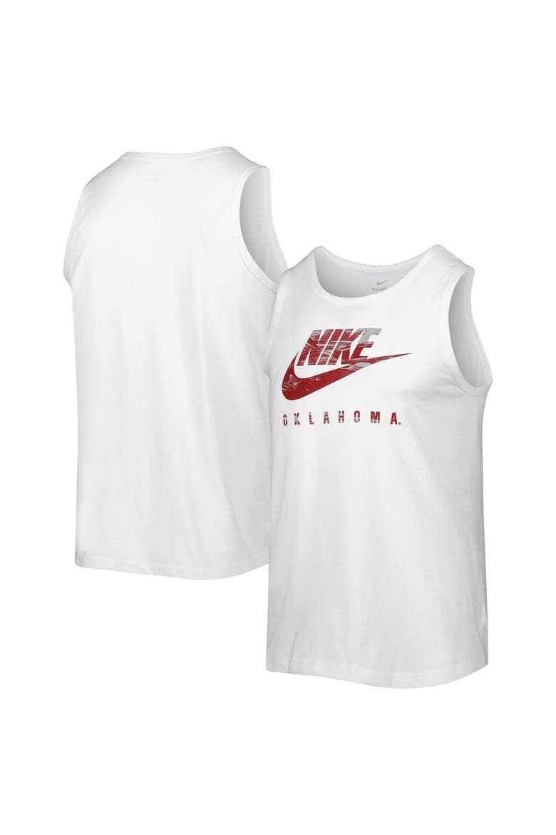 Men's Nike White Oklahoma Sooners Spring Break Futura Performance Tank Top, Main, color, White