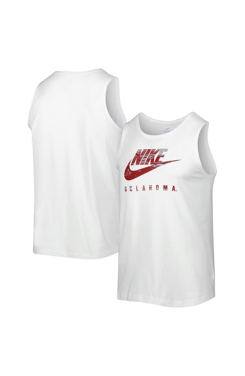 Nike Men's Nike White Oklahoma Sooners Spring Break Futura Performance Tank Top, Main, color,
