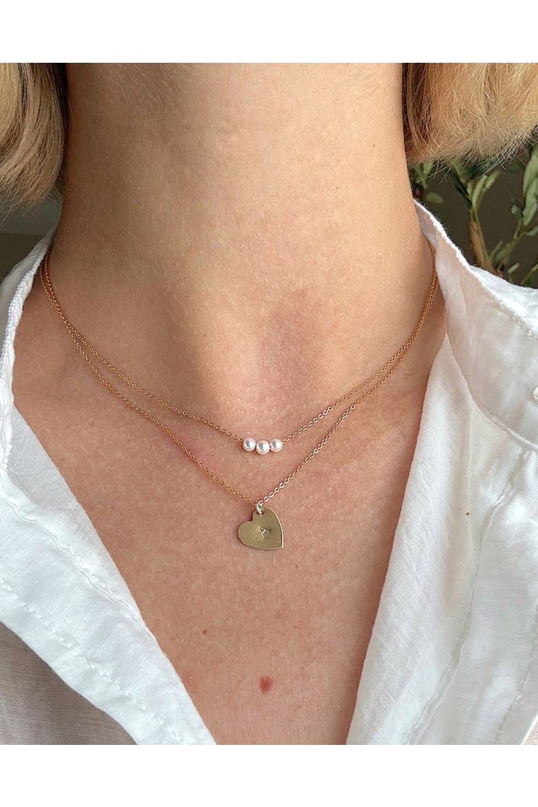 Sophia Initial Heart Pendant Necklace, Alternate, color, GOLD / J