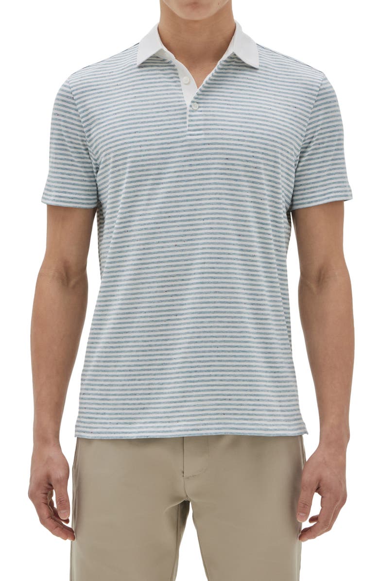 Robert Barakett Elridge Stripe Cotton Polo, Main, color,