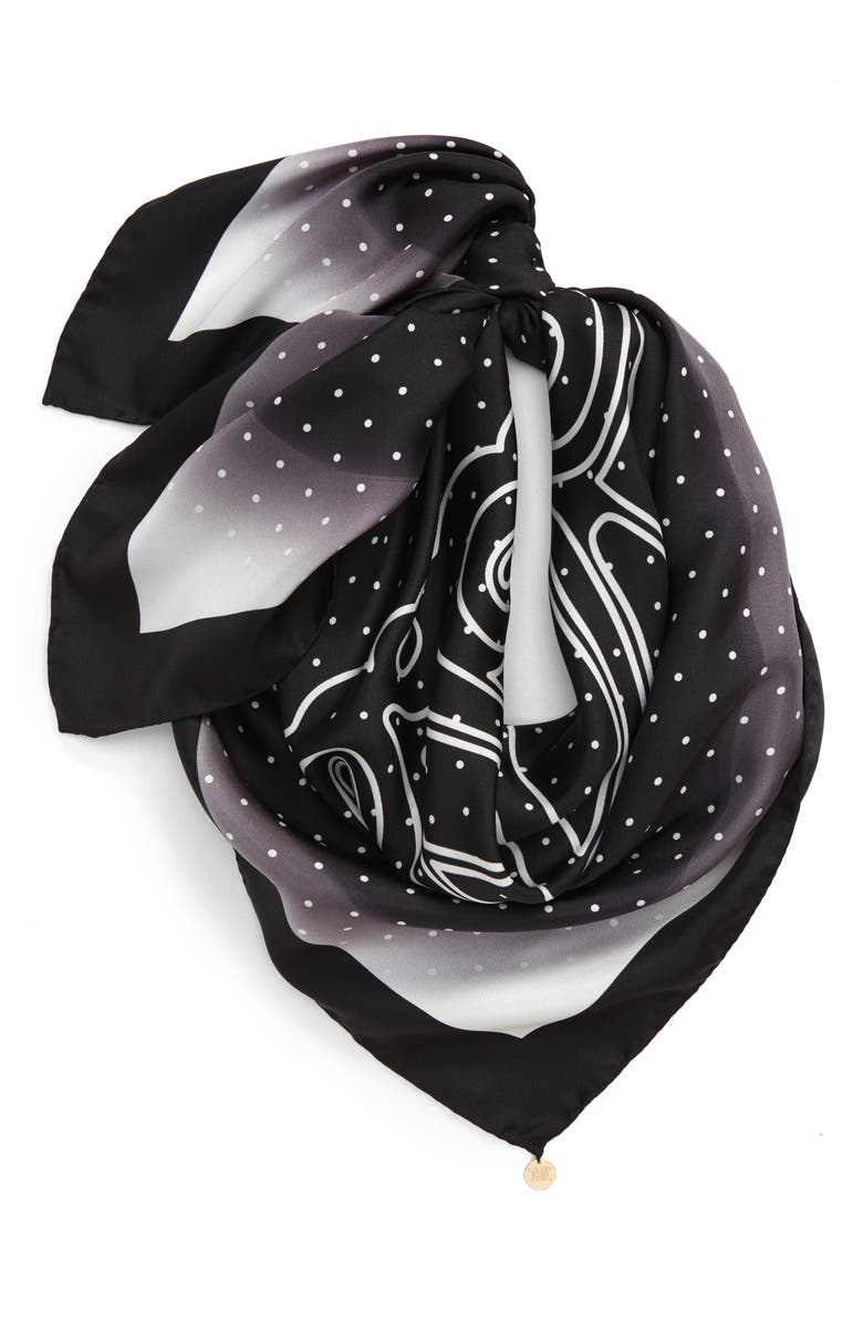 Max Mara Aloejs2 Monogram Silk Scarf, Alternate, color,